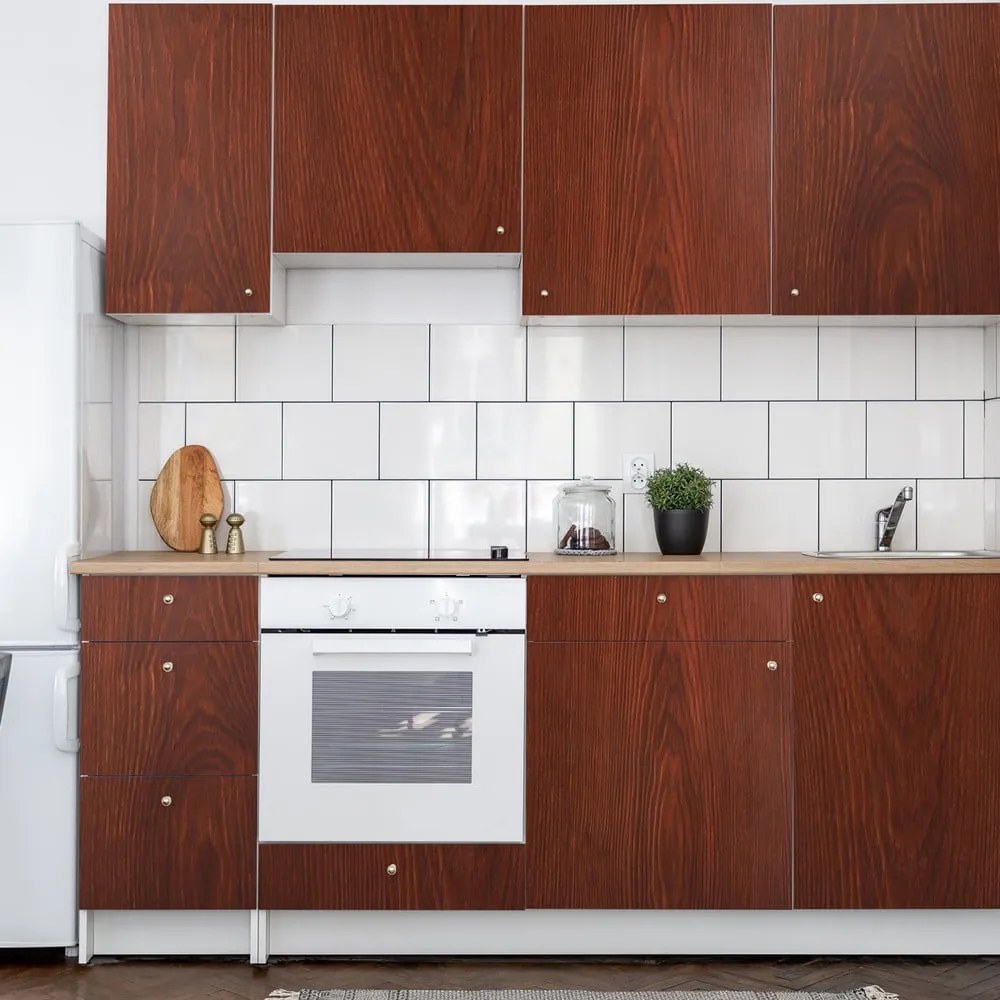 Autocolant pentru mobilier 200x60 cm Dark Walnut Wood – Ambiance