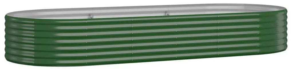 Jardiniera gradina verde 249x100x36cm otel vopsit electrostatic 1, Verde, 249 x 100 x 36 cm
