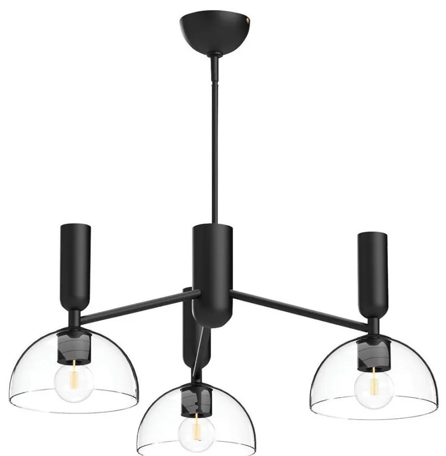Alora Mood ALM-JUDE3-MB-CL - Lustră pe tijă JUDE, 3xE27/60W/230V, neagră