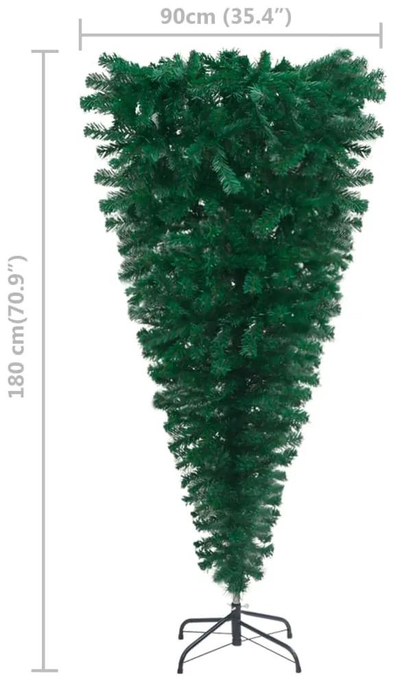 Brad de Craciun artificial inversat, LED-uri  globuri, 180 cm 1, Trandafir, 180 cm