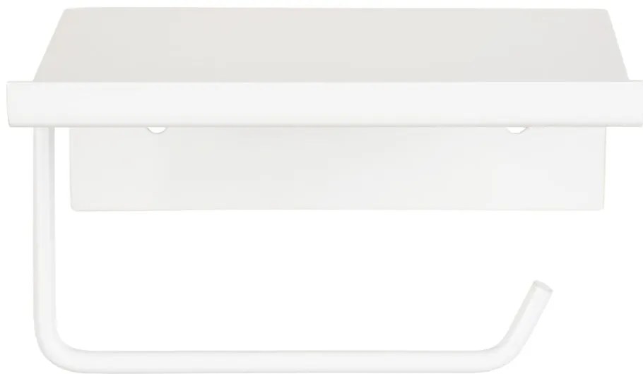 Suport pentru hârtie igienică alb autoadeziv/cu raft din metal Desulo – Wenko