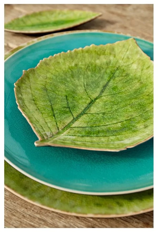 Farfurie din gresie ceramică Costa Nova Riviera, 19 x 22 cm, verde