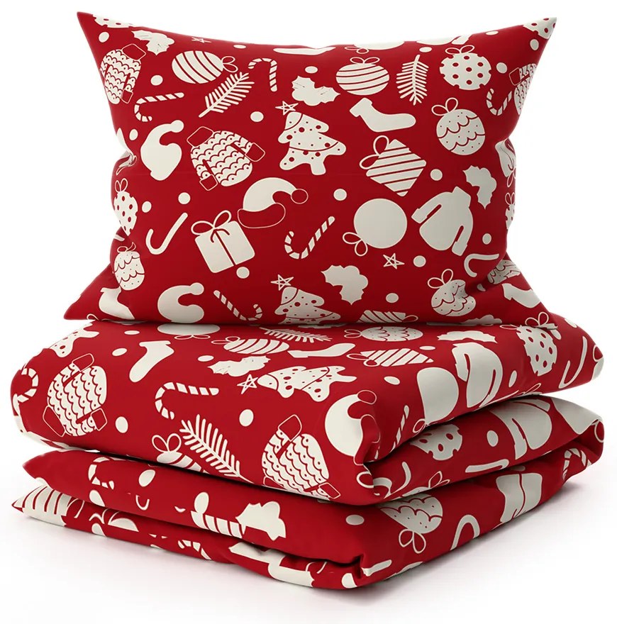 Lenjerie de pat din bumbac CRIMSON rosu Dimensiune lenjerie de pat: 70 x 90 cm | 140 x 200 cm