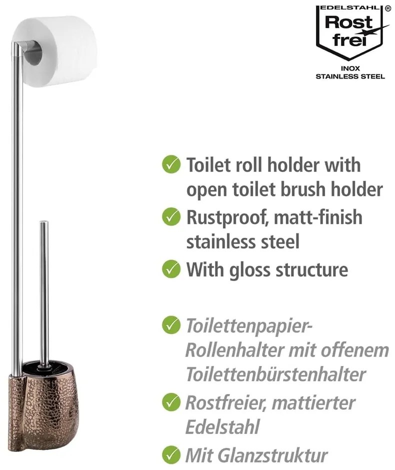 Suport pentru hârtie igienică maro din ceramică Marrakesh – Wenko