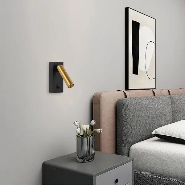 Spot LED de perete Brilagi MAYA LED/3W/230V 4000K negru/auriu