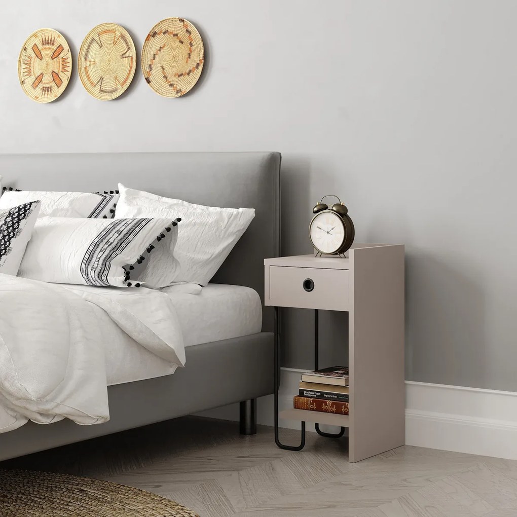 Măsuță de noptieră Sirius Right Light Mocha