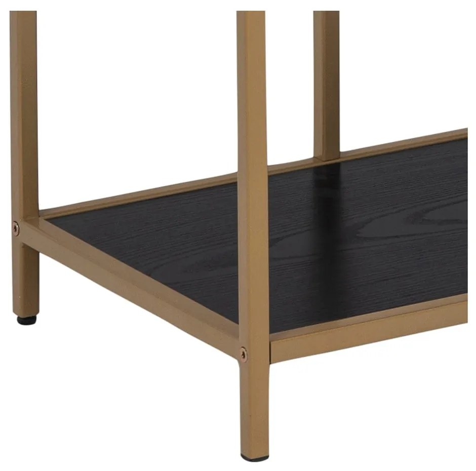 Bibliotecă neagră/aurie 77x114 cm Seaford – Actona