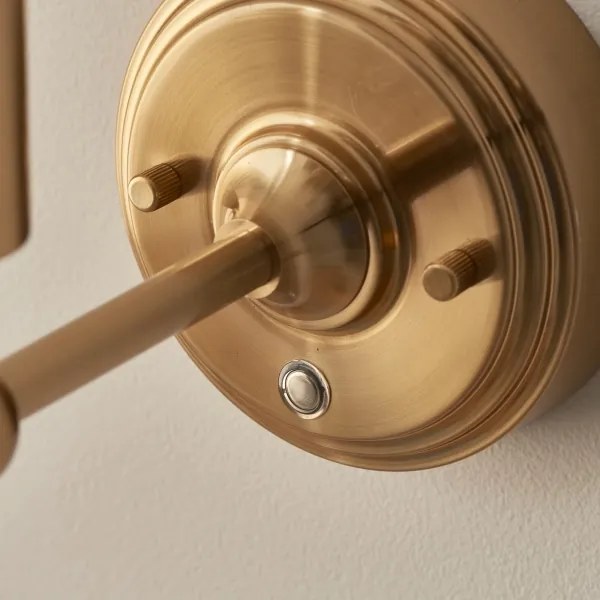 Lampă LED reîncărcabilă dimabilă de perete Endon 114831 BURLEY LED/1,5W/5V alamă/bej