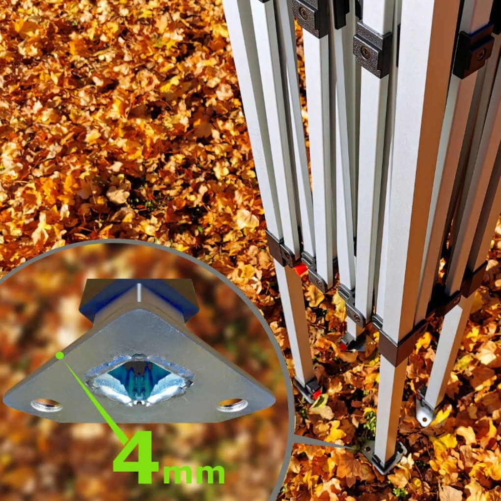 Cort de tip cortină 2×3 m din aluminiu fără pereți | Montare rapidă și cadru ușor și rezistent - fara 3 pereti - Albastru