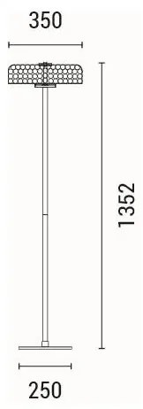 Lampadar LED LED/10W/230V 3000K crom lucios
