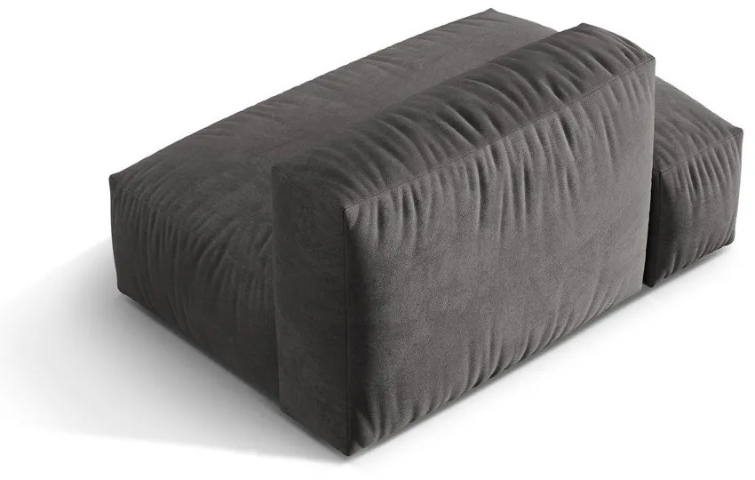 Modul pentru canapea modulară gri cu tapițerie din catifea (cu colț pe partea stângă) Martina – Micadoni