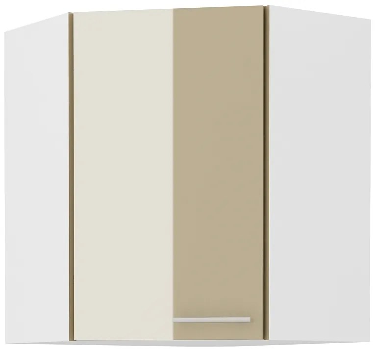Dulap superior de bucătărie, de colț Lavera 58 x 58 GN 72 1F (alb + capuccino lucios). 1032382