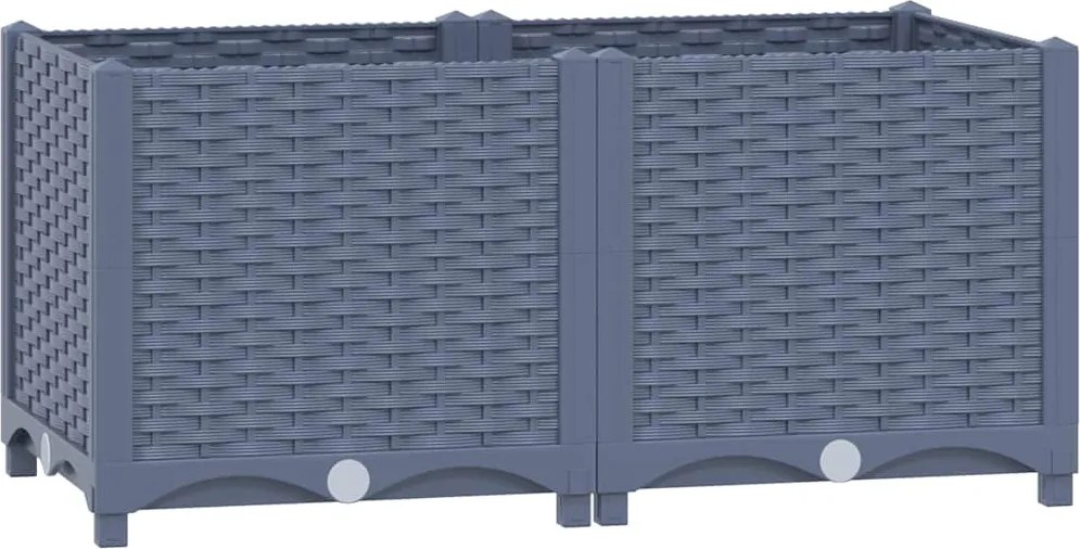 vidaXL Strat înălțat, 80 x 40 x 38 cm, polipropilenă