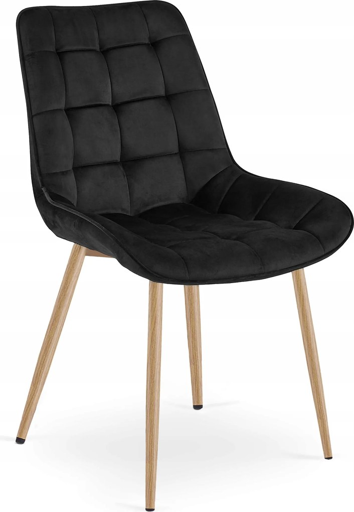 Scaun de catifea neagra BERA