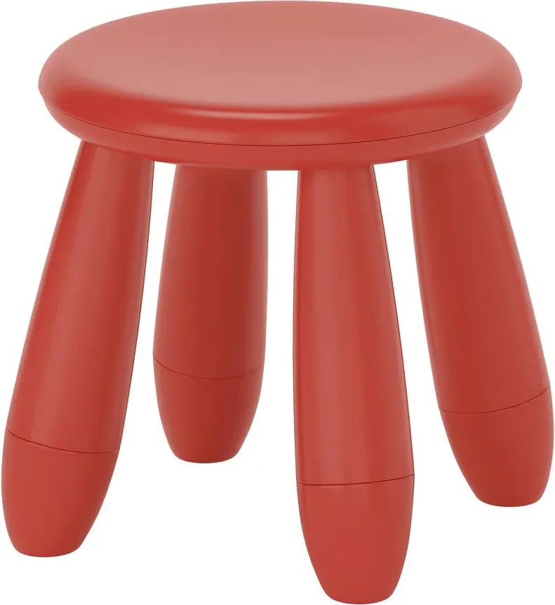 Taburet din plastic, rotund, diametru 30 cm, roșu, MC39