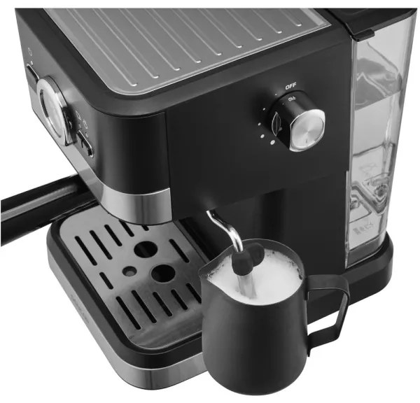 Espressor Sencor 1050W/230V negru/crom mat