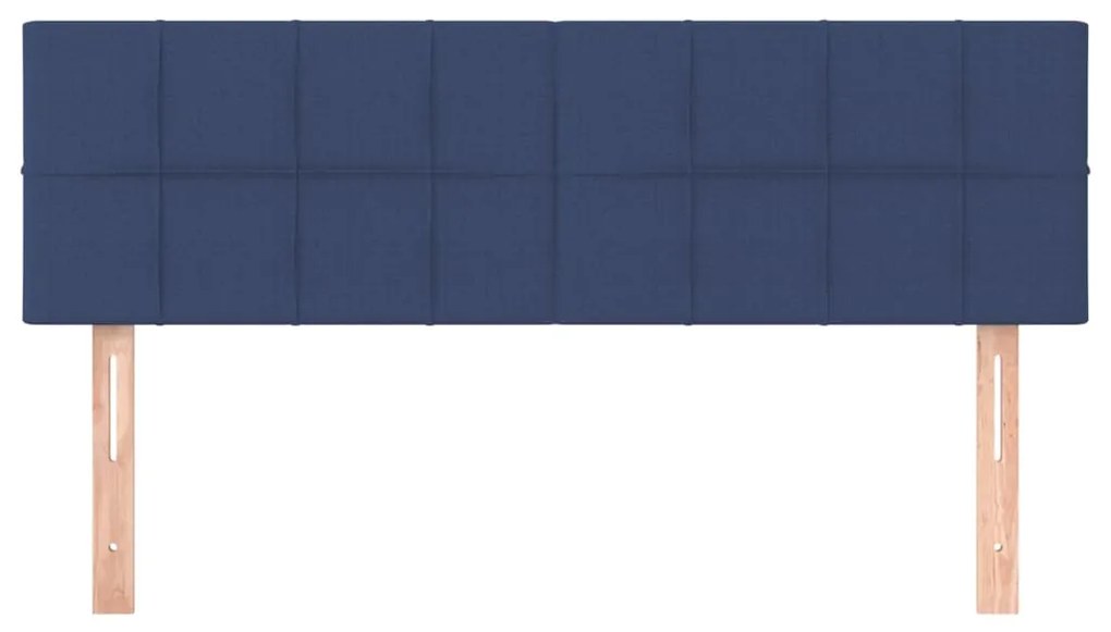 Tablii de pat, 2 buc., albastru, 72x5x78 88 cm, textil 2, Albastru, 144 x 5 x 78 88 cm