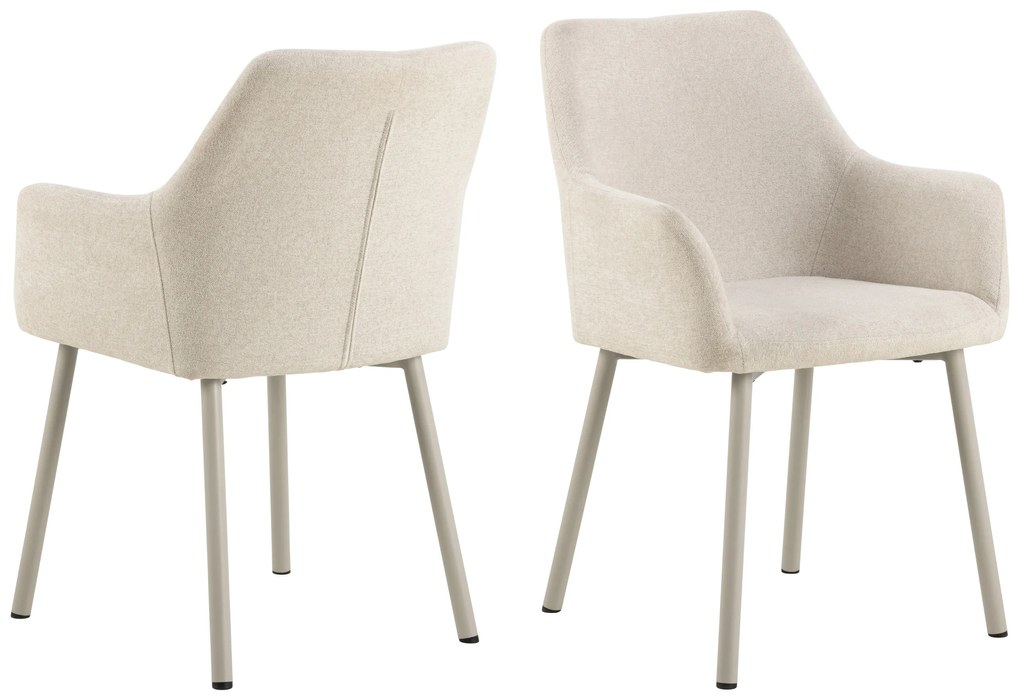 MAZZONI EXPORT VERA Bej (material Apia 453) / cadru bej-gri (cașmir) - SCAUN MODERN ADÂNC TAPIȚAT DIN CHENILLE PENTRU SALON/LIVING LOFT