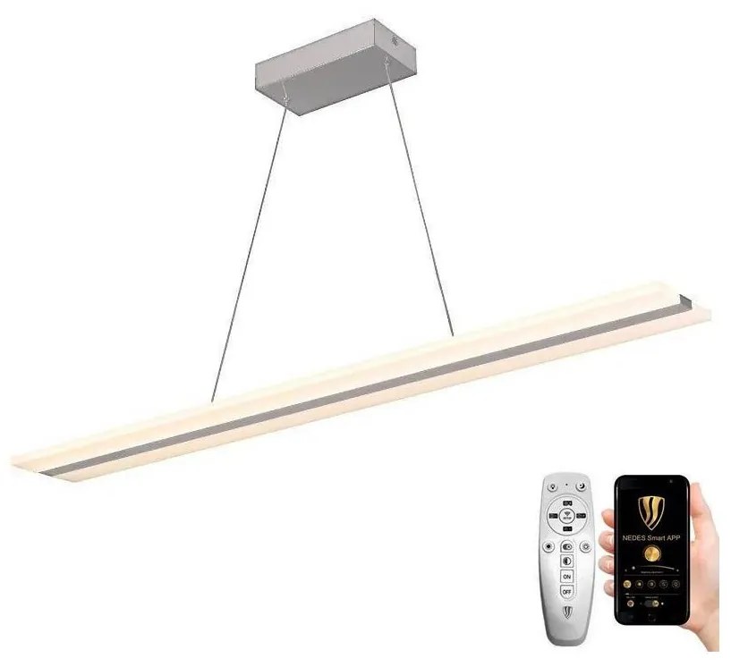 Lustră LED dimabilă pe cablu LED/40W/230V 3000-6500K alb + telecomandă