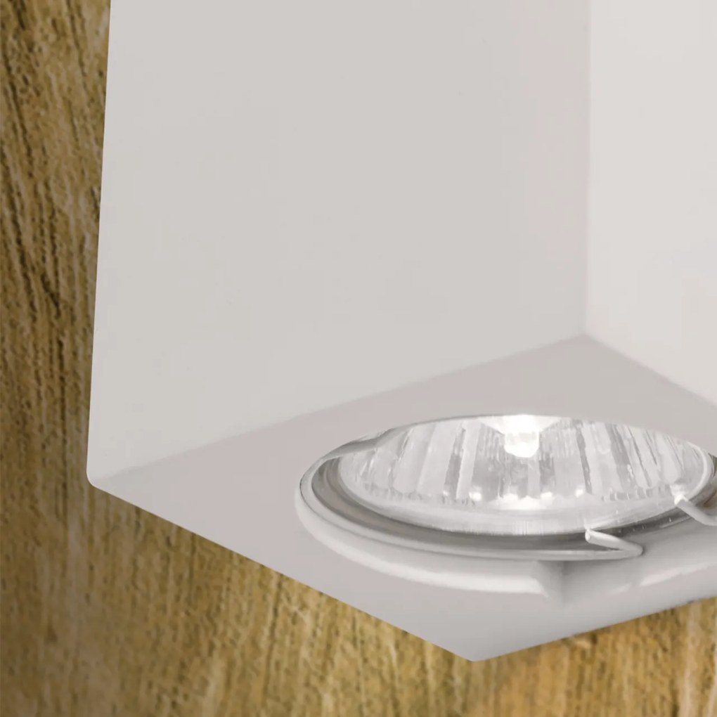 Aplica LED de perete design ambiental Cube alba
