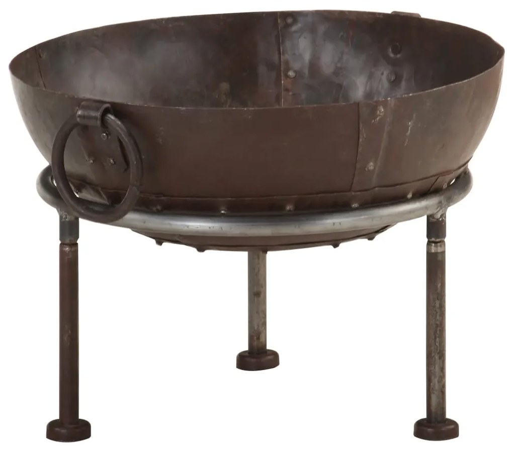 vidaXL Vatră de foc rustică, Ø 40 cm, fier