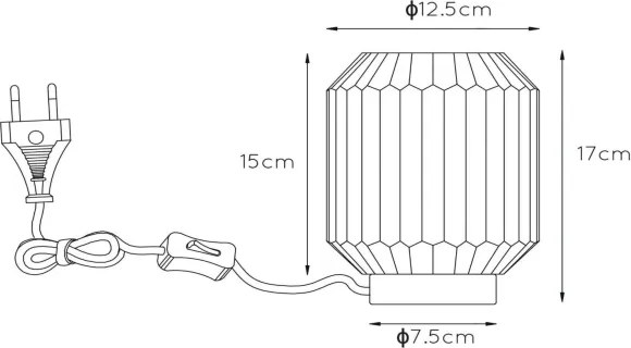 Lampă de masă Lucide 45595/01/66 SUENO 1xE14/40W/230V roz