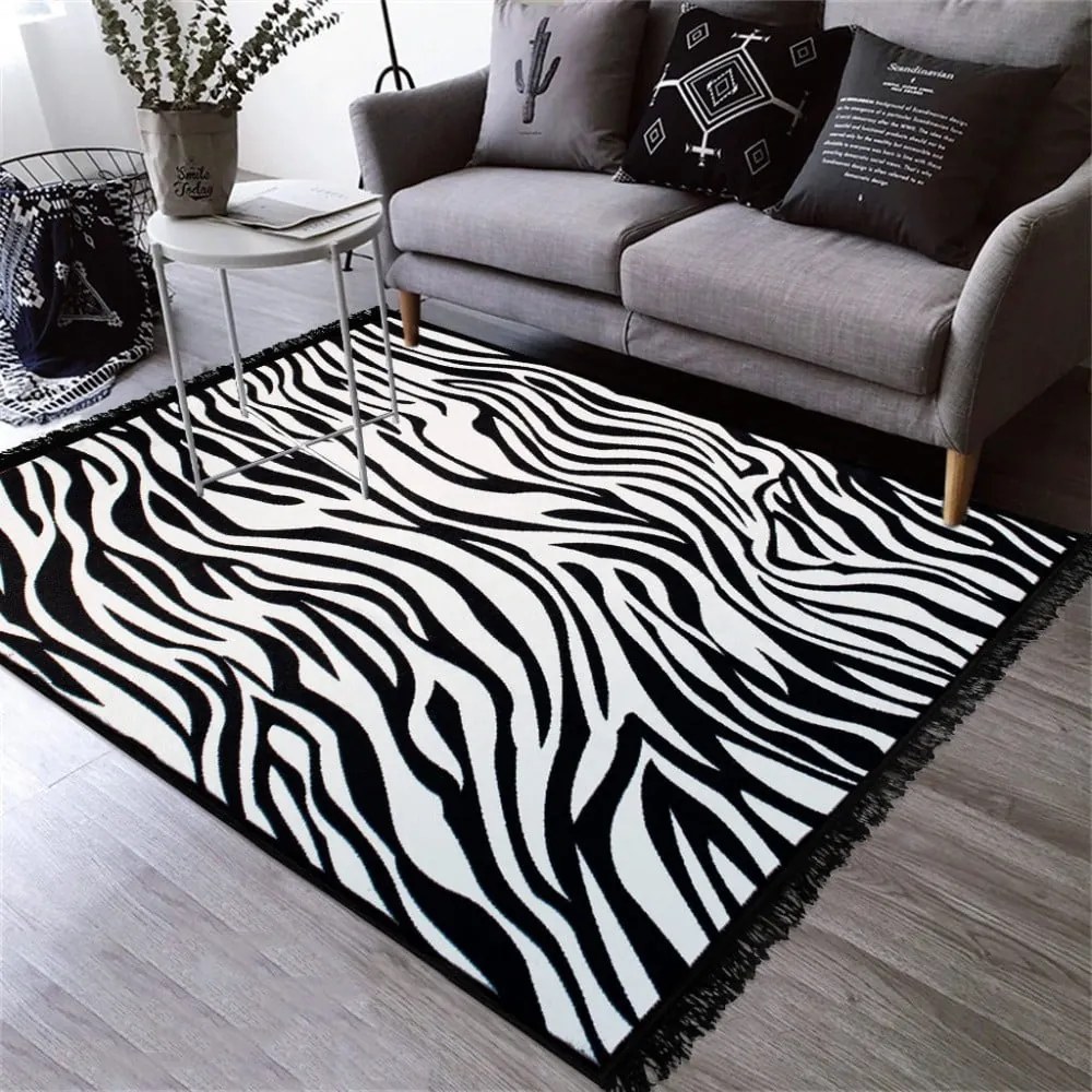 Covor lavabil cu 2 fețe Kate Louise Zebra, 120 x 180 cm