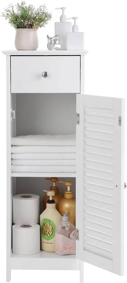 Dulap de baie cu sertar Songmics, înălțime 89 cm, alb