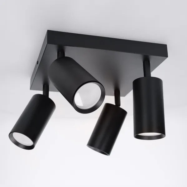 Brilagi - Spot LED RGBW dimabil SELE SQUARE 4xGU10/6,5W/230V negru