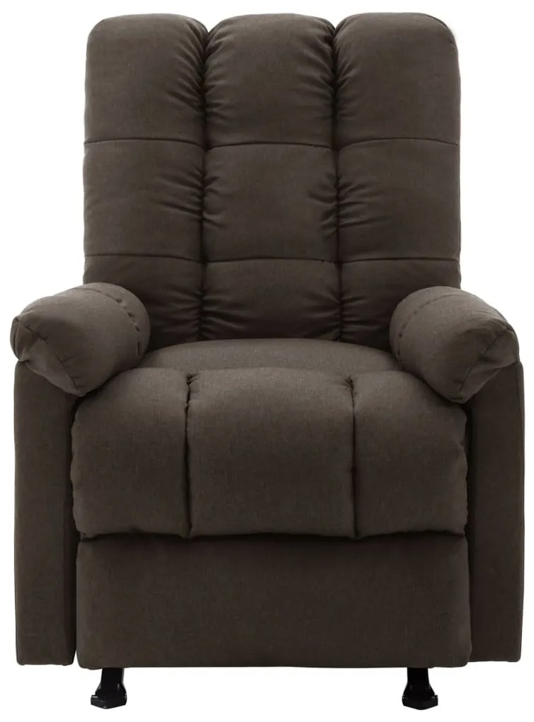 321405 vidaXL Fotoliu rabatabil, maro închis, material textil