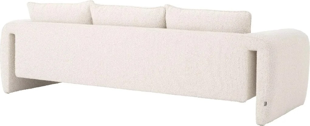 Canapea fixa design LUX stil contemporan Tondo Bouclé cream