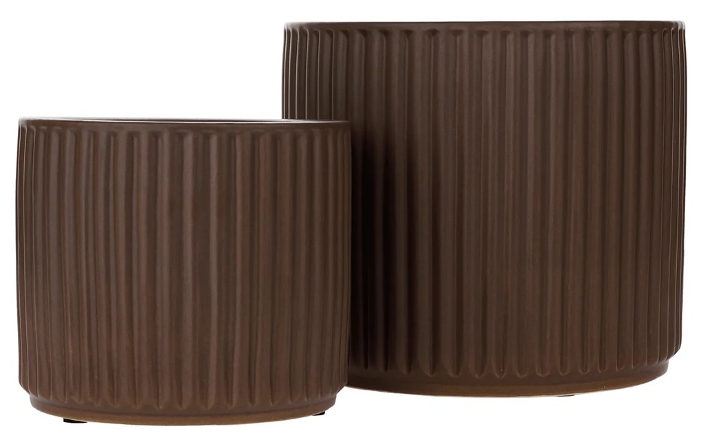 Ghiveci de ceramică, maro mat, KELSO TIP 2