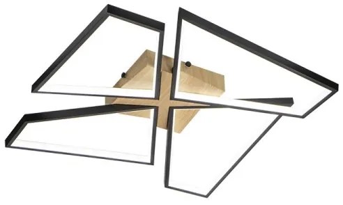 Plafonieră LED dimabilă LED/115W/230V 3000-6500K maro/negru + telecomandă