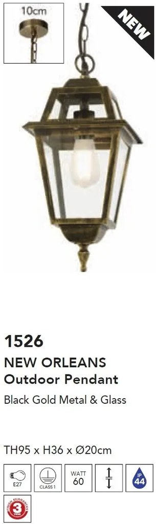 Pendul iluminat exterior stil clasic New Orleans