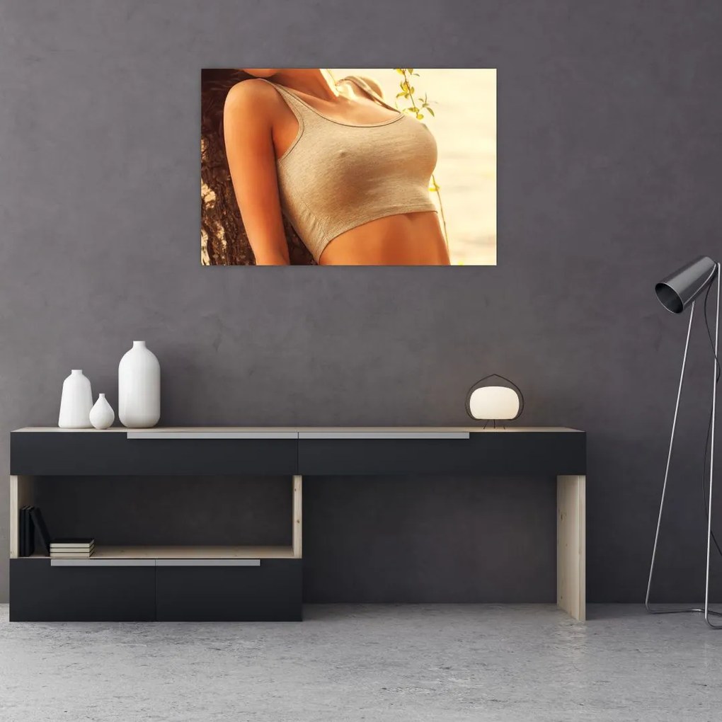 Tablou - Femeia lângă pom (90x60 cm)