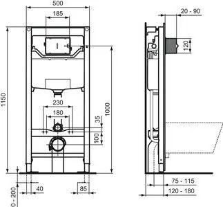 Rezervor ideal standard ingropat pneumatic Prosys 120 R027767