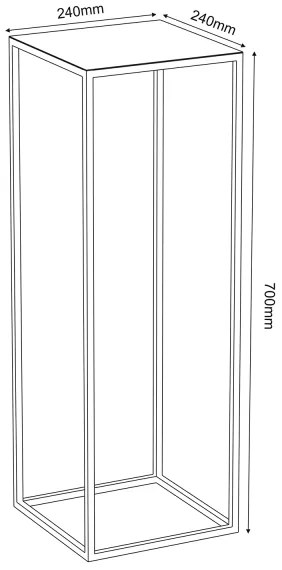 Suport de flori 70x24 cm auriu