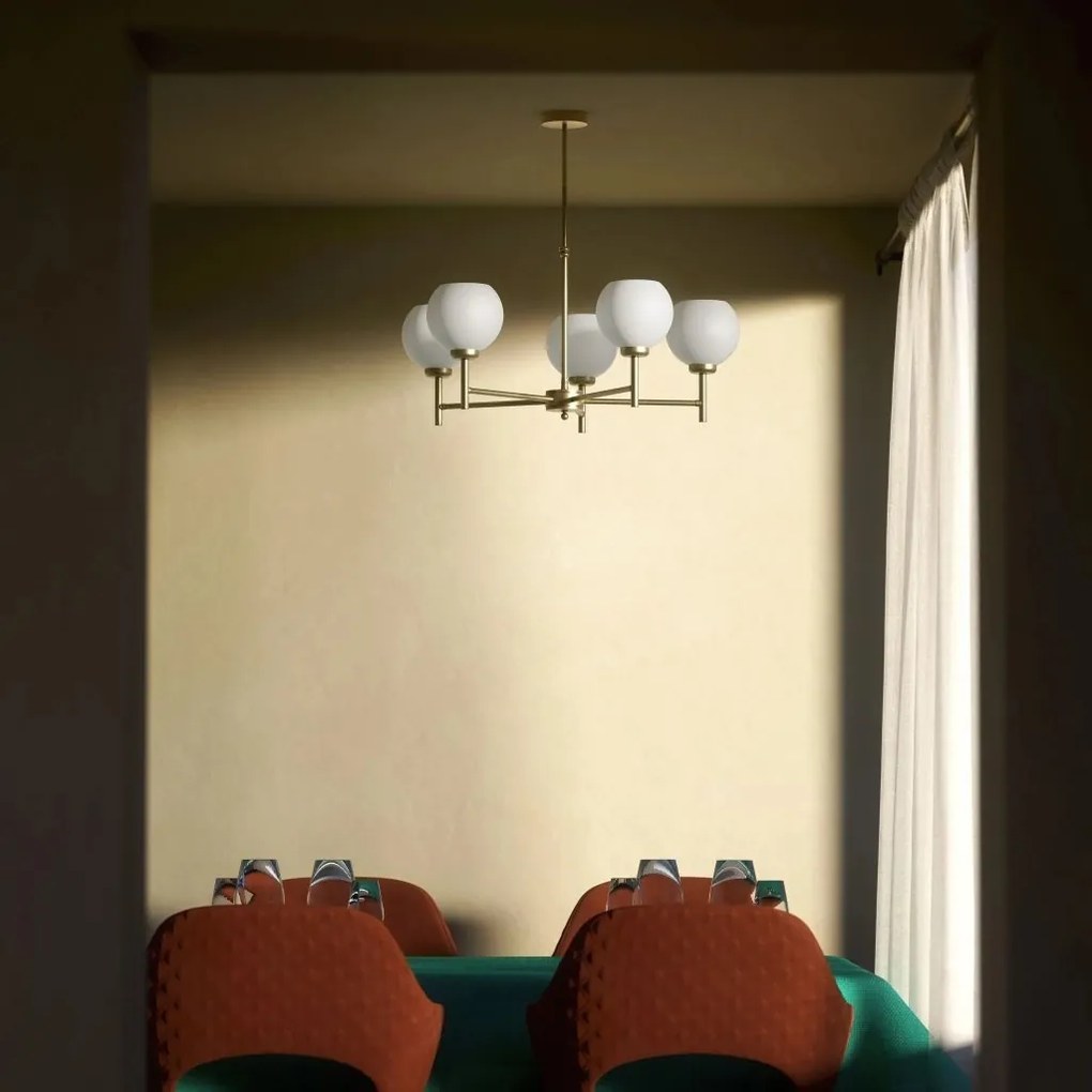 Candelabru din alama stil modern Art Deco Spheres