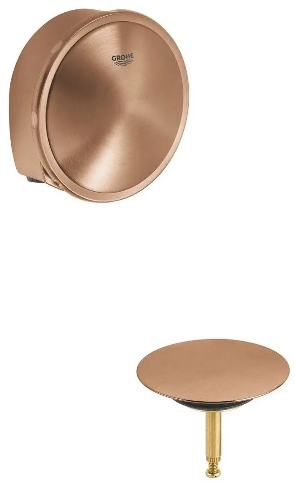 Grohe Talentofill Set final pentru sifon cada cu alimentare prin preaplin, cupru mat (brushed warm sunset)