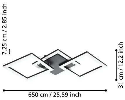 Plafonieră LED dimabilă PARANDAY-Z LED/32,4W/230V Eglo 900317