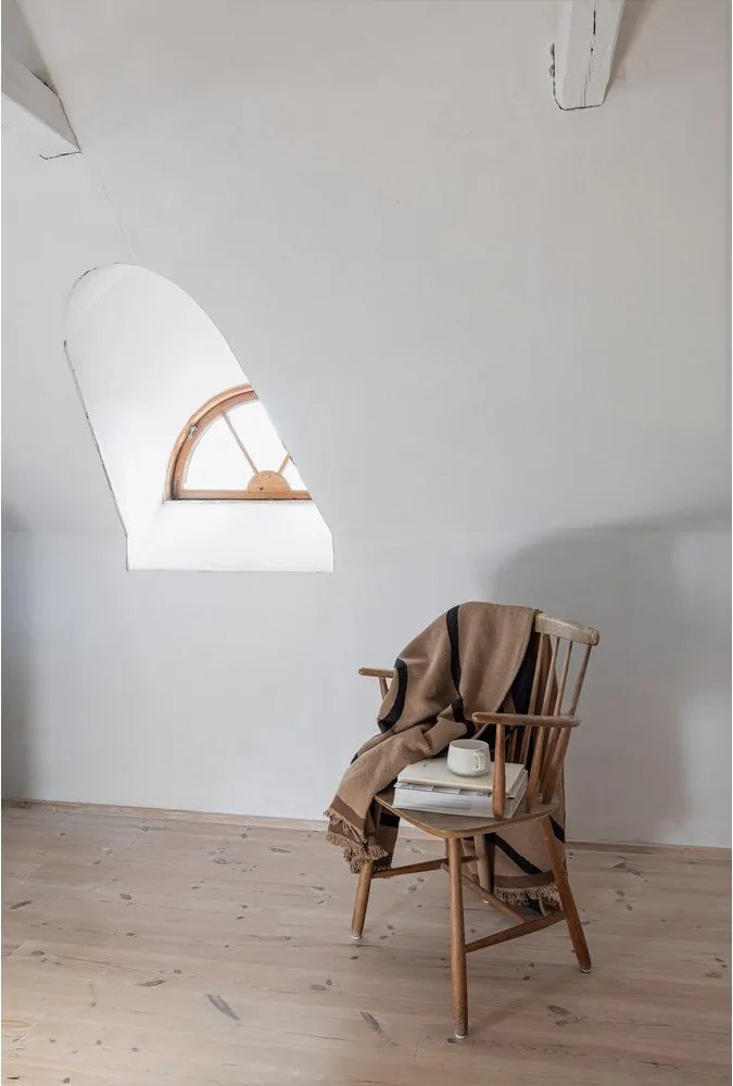 Pătură maro deschis 130x175 cm Shadow – Mette Ditmer Denmark