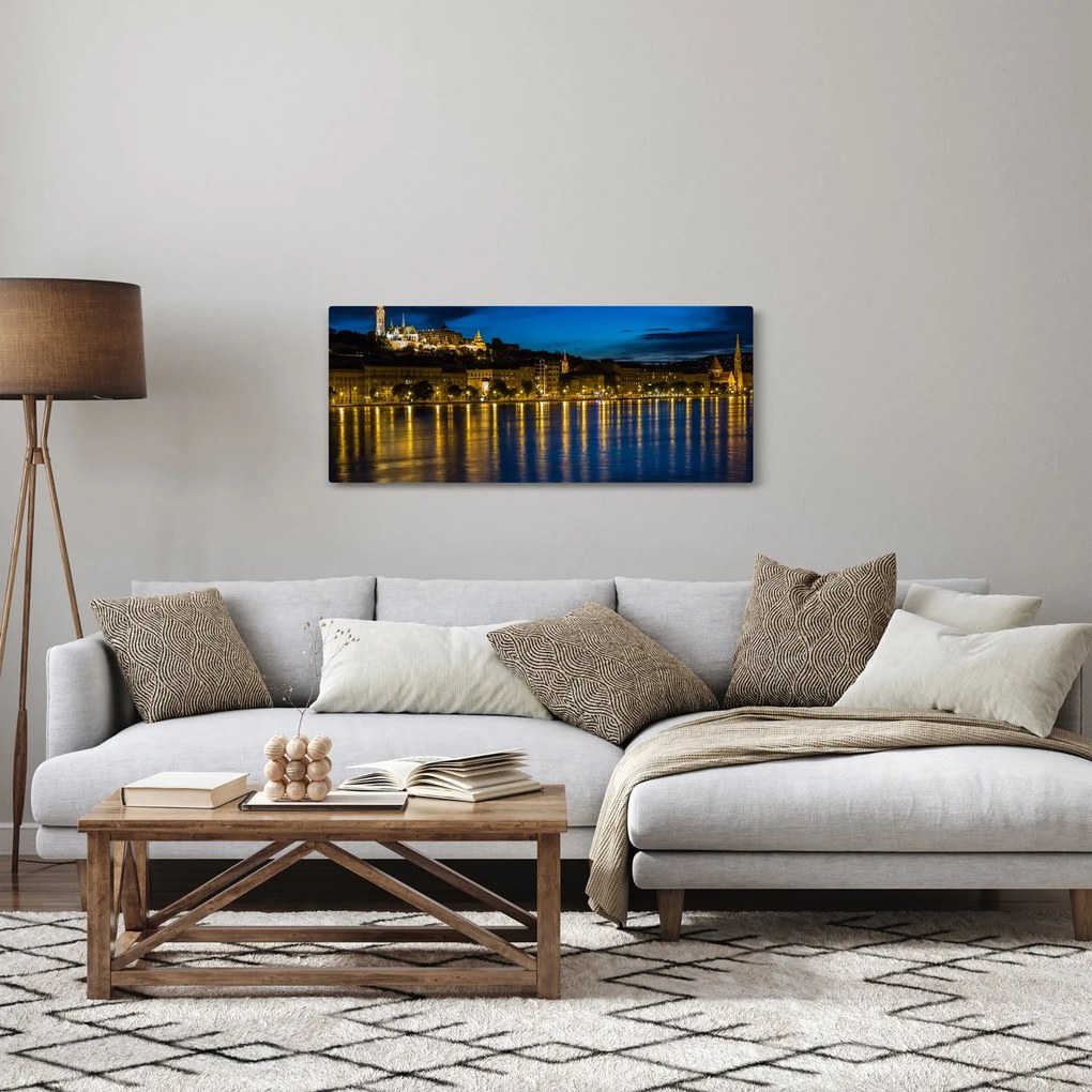Tablou orașului nocturn (120x50 cm)