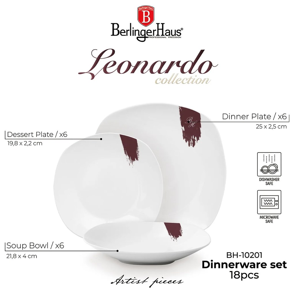 Set farfurii 18 piese Leonardo Berlinger Haus BH 10203