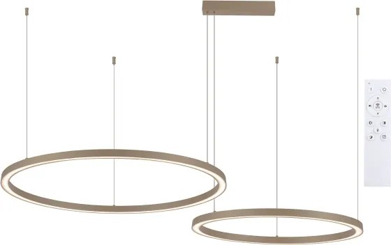 Brilagi - Lustru LED reglabil suspendat pe cablu PORTOFINO LED/98W/230V bej + telecomandă