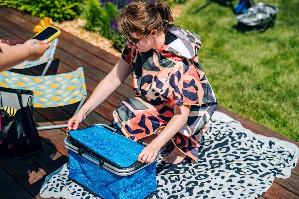 Cos termo pliabil pentru picnic COOLANZA, albastru