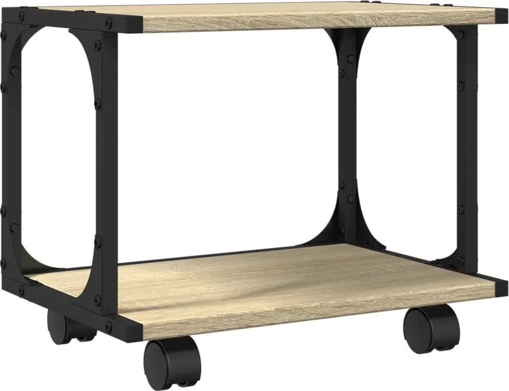 vidaXL Suport imprimantă 2 niveluri stejar sonoma 41x28x33,5 cm lemn