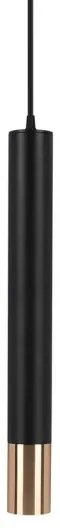 Lustră pe tijă 1xGU10/35W/230V 50 cm neagră/aurie