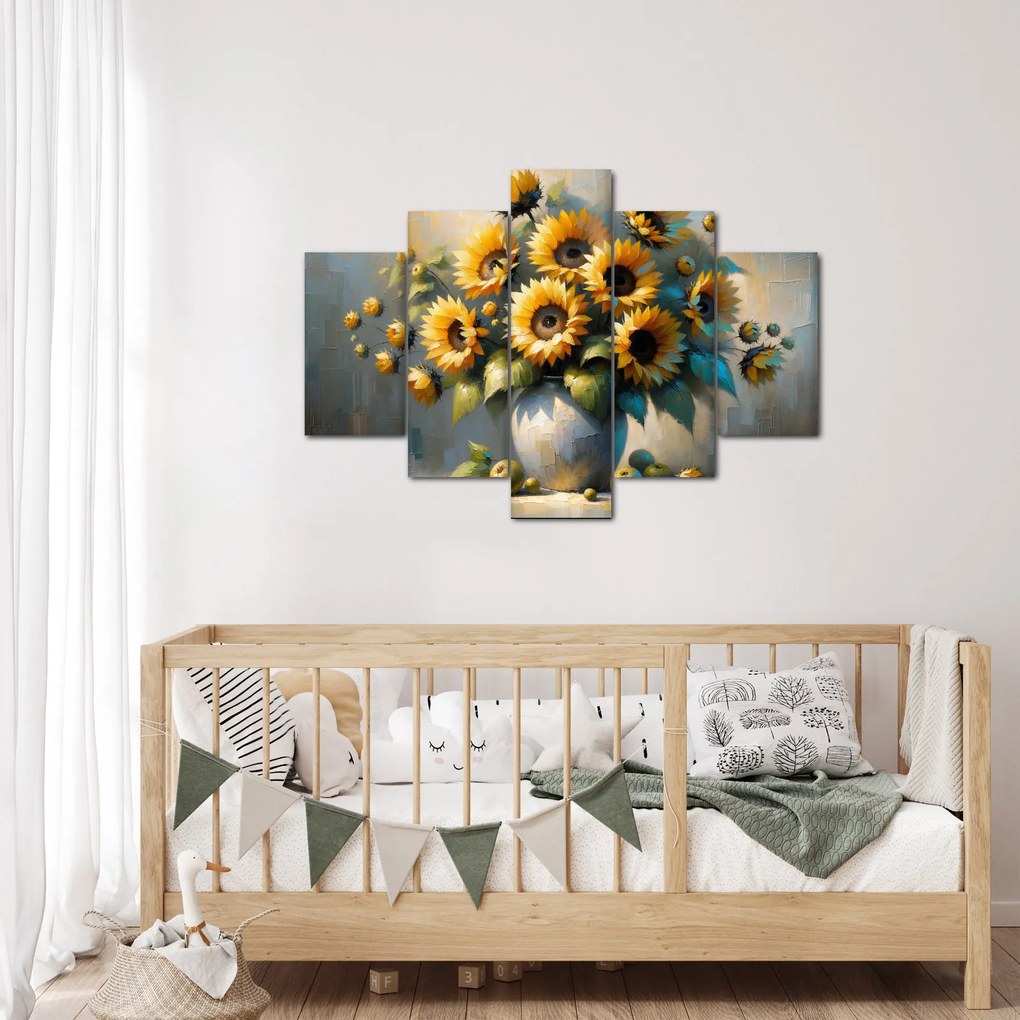 Tablou – Vază cu floarea-soarelui (150x105 cm)