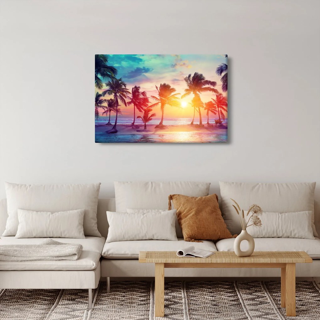 Tablou - Apus de soare tropical (90x60 cm)