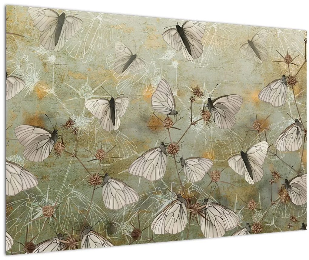 Tablou - Vintege fluturi (90x60 cm)